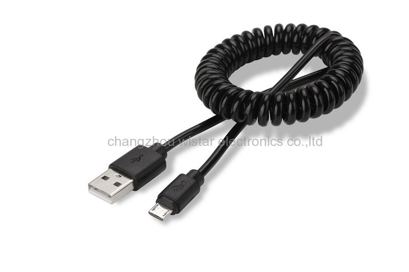 WISTAR SC-1-04 spiral Micro usb cable