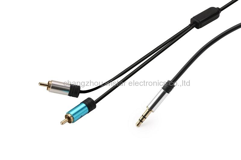 Wistar RC-01 2RCA Male to 2RCA Male Stereo Audio Cable For HDTV DVD VCD Amplifier PS3