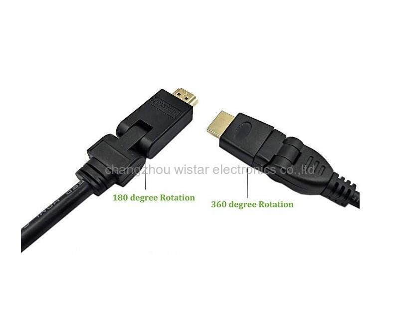 Wistar HD-5-02 hdmi cable male to male rotating 360