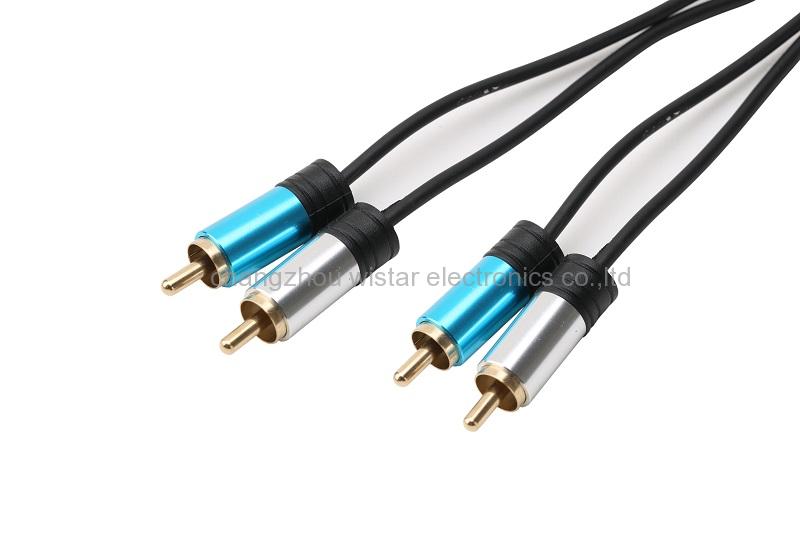 Wistar RC-01 2RCA Male to 2RCA Male Stereo Audio Cable For HDTV DVD VCD Amplifier PS3