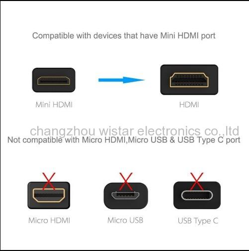 Wistar CP-01 hdmi male to mini HDMI male cable