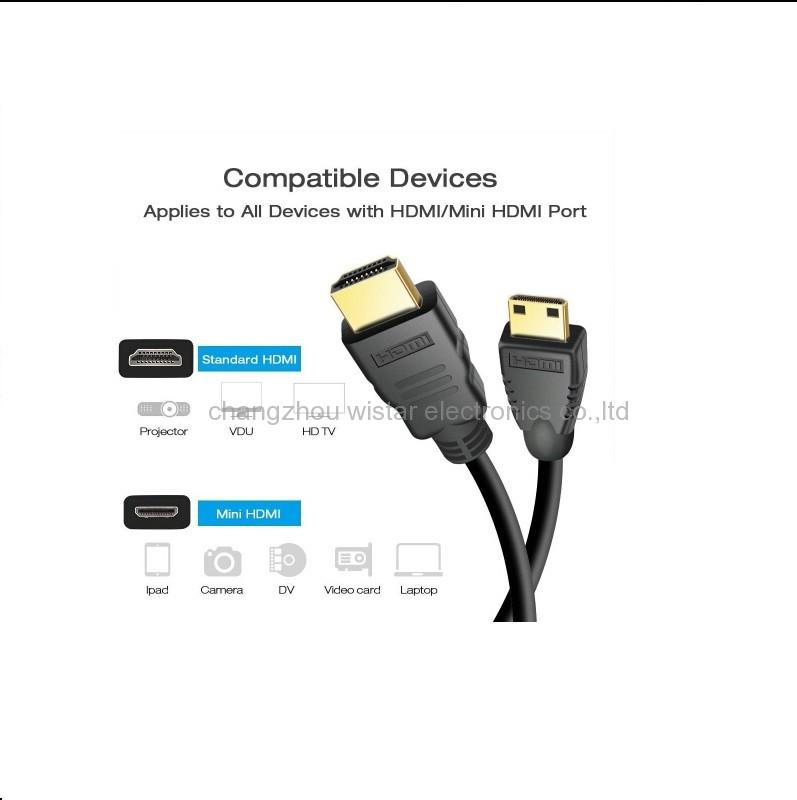 Wistar CP-01 hdmi male to mini HDMI male cable