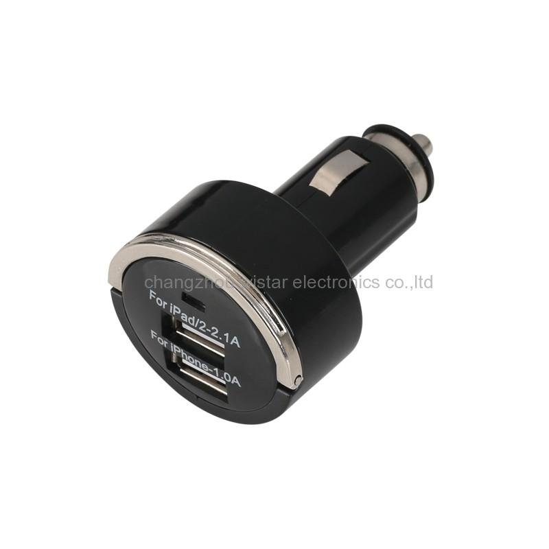 Wistar CC-1-12 Dual USB Car Charger Adapter 3.1A 120W With 1 Socket Splitter Cigarette Lighter