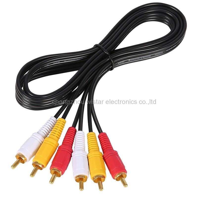 Wistar VD-02 AV 3RCA to 3RCA Extension Cable - Male to Male