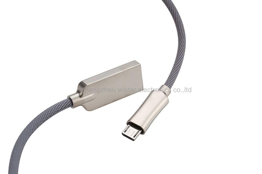 Wistar SC-6-01 Micro usb cable in knitted cotten mesh